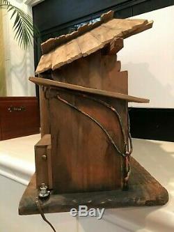 Anri Italy Lighted Music Box Nativity Large 8 Set Ulrich Bernardi Wood Carving