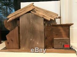 Anri Italy Lighted Music Box Nativity Large 8 Set Ulrich Bernardi Wood Carving