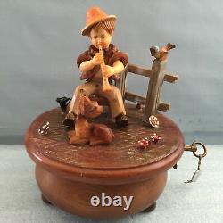 Anri Italy Music Box What now my Love Hand Carved Wood 28 note Thorens Swiss