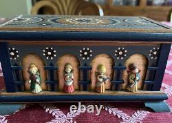 Anri Reuge Swiss Movement Jewelry or Trinket Wooden Box Plays Emperor's Waltz