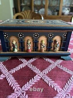 Anri Reuge Swiss Movement Jewelry or Trinket Wooden Box Plays Emperor's Waltz