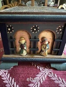 Anri Reuge Swiss Movement Jewelry or Trinket Wooden Box Plays Emperor's Waltz