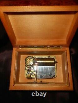 Antiq Swiss Pre-reuge Thorens Thuya Wood Veneer Music Box #2 Mozart Tunes Video