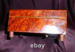 Antiq Swiss Pre-reuge Thorens Thuya Wood Veneer Music Box #2 Mozart Tunes Video