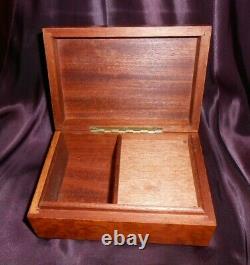 Antiq Swiss Thorens Thuya Wood Sunburst Veneer Jewelry-music Box 2 Tunes Video