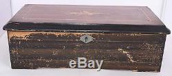 Antique 1886 music box Jacot 10 melodies large wood case recently serviced