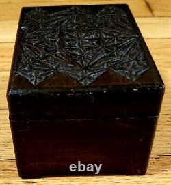 Antique 2 Airs Swiss Music Box Monastery Bell's Home Sweet Home Wood Carved Box