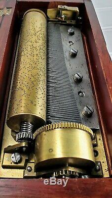 Antique 4-Air Swiss Fine 78 Tooth Cylinder Music Box c. 1800s