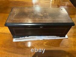 Antique American Wood Music Box (Jacot & Sons)