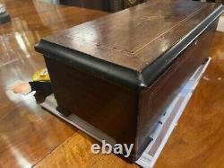 Antique American Wood Music Box (Jacot & Sons)