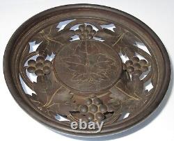 Antique Black Forest Carved Wood Swiss Music Box Bowl Dish Albert Schild Shop