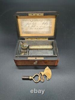 Antique Cyclinder Music Box by C. Paillard & Cie, Switzerland, 1860s
