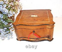 Antique Disc Playing Serpenine Music Box By Polyphon Plus 18 Discs