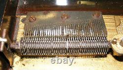 Antique Disc Playing Serpenine Music Box By Polyphon Plus 18 Discs