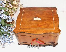 Antique Disc Playing Serpenine Music Box By Polyphon Plus 18 Discs