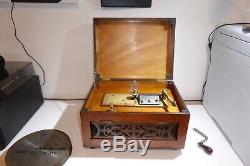 Antique Disk Playing Musical Box 10 Discs