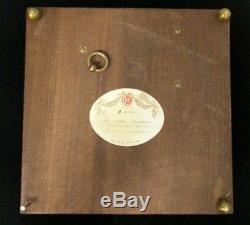 Antique French Working HP Paris 2 Airs Burl Wood Inlaid Music Box W Label C5-12
