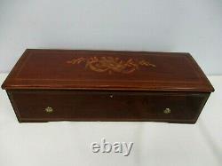 Antique Large Lecoultre Wood Inlay Music Box