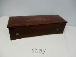 Antique Large Lecoultre Wood Inlay Music Box