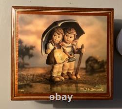 Antique MJ Hummel Music Box Handcrafted plays Raindrops keep falling on My head