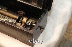 Antique Old Vintage Swiss Cylinder Music Box Working See Pictures & Video