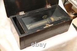 Antique Old Vintage Swiss Cylinder Music Box Working See Pictures & Video