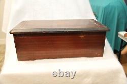 Antique Old Vintage Swiss Cylinder Music Box Working See Pictures & Video