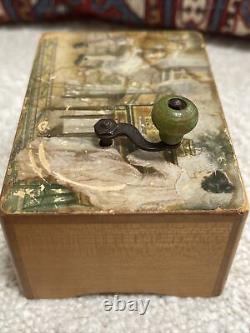 Antique One-Air Wood Manivelle Music Box, Circa 1885