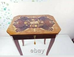 Antique Regency Style Walnut Fold Over music Box Card Table Side Table