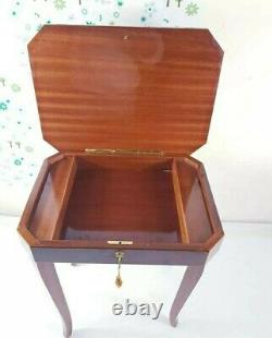 Antique Regency Style Walnut Fold Over music Box Card Table Side Table