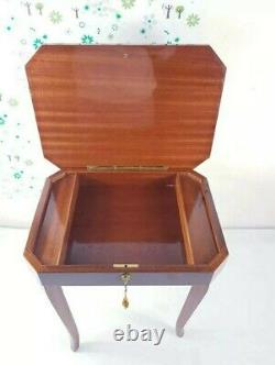 Antique Regency Style Walnut Fold Over music Box Card Table Side Table