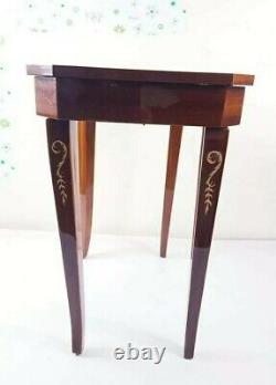 Antique Regency Style Walnut Fold Over music Box Card Table Side Table