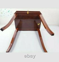 Antique Regency Style Walnut Fold Over music Box Card Table Side Table