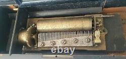 Antique Swiss Music Box For Restoration Spares or Repairs