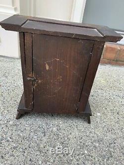 Antique Table Clock In Wood. Paris Machines With Music Box. Century Xix-xx