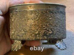Antique Thorens Music Box Silver Plated Case Made In Denmark Plays Vienna Woods