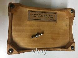 Antique Vintage Swiss Wood Music Box Swiss Chalet 2-songs