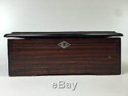 Antique Vintage Wood 6 Airs 4 3/8 Cylinder MUSIC BOX c1800-1885 Works A85