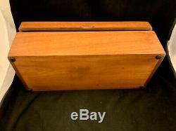 Antique Vintage Wooden Liquor Whisky Casket Box withMusic & Pair Shot Glasses