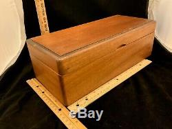 Antique Vintage Wooden Liquor Whisky Casket Box withMusic & Pair Shot Glasses