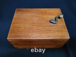 Antique Wooden Music Box Hand Crank Long Playing. VERY RARE