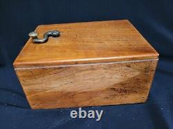 Antique Wooden Music Box Hand Crank Long Playing. VERY RARE