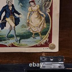 Antique c. 1870 B. H. Abrahams Swiss Cylinder 8 Air 24 Note Wood Music Box Works