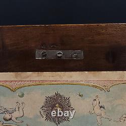 Antique c. 1870 B. H. Abrahams Swiss Cylinder 8 Air 24 Note Wood Music Box Works