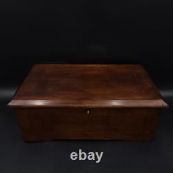 Antique c. 1870 B. H. Abrahams Swiss Cylinder 8 Air 24 Note Wood Music Box Works