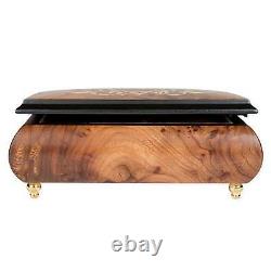 Arabesque Matte Italian Hand Crafted Inlaid Elm Wood Box Somewhere in Time