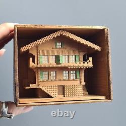 Architectural Model of Swiss Chalet Secret Box Ring Box Trinket Box