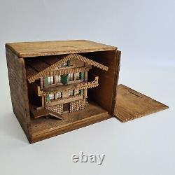 Architectural Model of Swiss Chalet Secret Box Ring Box Trinket Box