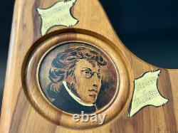Artesania Olivo Valldemossa Wooden Piano Music Box Handpainted Portrait