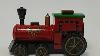 Artmark Merry Christmas Decor Musical Wood Train Music Box W Cabooses